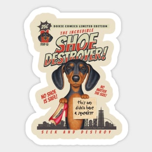 Funny Cute Doxie dog Dachshund Fur Baby Mom Dad Gift Sticker